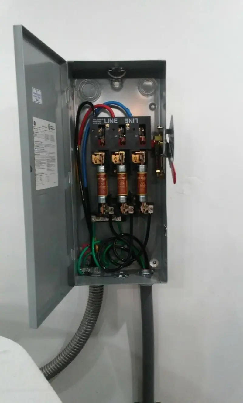 Three-phase disconnect switch installed for Electrical Wiring & Rewiring in Willmar